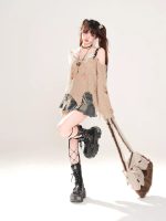 High Waist A-Line Pleated Denim Mini Skirt Women Slim Fit - Image 13