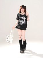 High Waist A-Line Pleated Denim Mini Skirt Women Slim Fit - Image 7