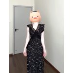 Elegant Black Lace Floral Maxi Dress - Image 11