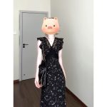 Elegant Black Lace Floral Maxi Dress - Image 13