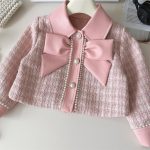 Elegant tweed jacket and leather skirt two piece set korean chic outfit - Image 4