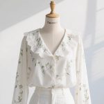 Women’s French Lace Collar Long Sleeve Blouse