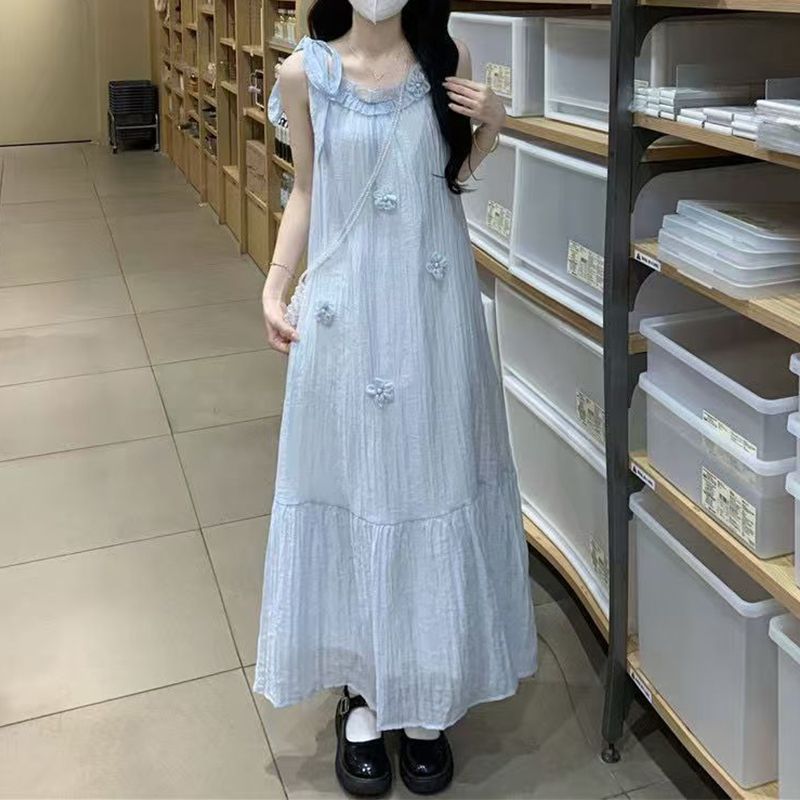 Main Images4 Ribbon Sleeveless Maxi Dress - Image 1