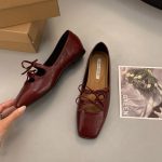 French Bow Lace-Up Mary Jane Flats for Women - Image 19