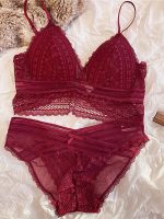 Wireless Lace Triangle Cup Minimizing Bra - Image 2