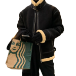 Men’s Suede Fleece Lined Aviator Padded Jacket - Image 13