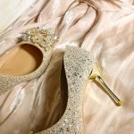 Champagne Crystal Bridal High Heels – Dual Wear Wedding Shoes & Gown, Comfortable Rhinestone Pumps - Image 4