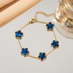 Cross-border titanium steel lucky clover five-leaf clover five-flower five-leaf bracelet light luxury high-end female hot-selling stainless steel hand jewelry - Image 8