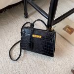 Retro Crocodile-Pattern Small Square Crossbody Bag – Women's Elegant Autumn/Winter Kelly-Style Handbag - Image 4