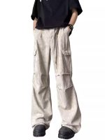 Retro Cargo Paratrooper Wide Leg Workwear Pants for Men - Image 2