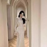 Elegant Lace Midi Dress women