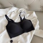 Seamless Contrast Color Latex Cotton Bra – Breathable, Fixed Cup, Side Lift - Image 6