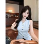 Women's Knitted Summer Vest – Unique Sleeveless Lightweight Trendy Top - Image 14