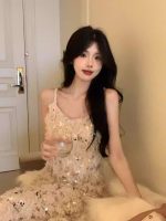 French Style Jacquard Embroidered Slip Dress – Elegant Spring Summer Women's Midi Dress - Image 6