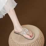 Pearl Boho Roman Flip-Flop Sandals for Women - Image 6