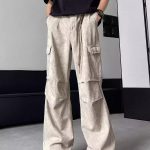 Retro Cargo Paratrooper Wide Leg Workwear Pants for Men