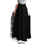 Vintage Coffee High-Waisted A-Line Skirt | Hepburn Style  Draped Suit Skirt - Image 6