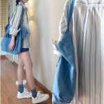 Women’s Blue Striped Shirt Jacket – Japanese Style Niche Fashion Outerwear - Image 4