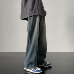 American Retro Hong Kong Style Men's Jeans – Loose Wide-Leg Straight Streetwear Pants - Image 9