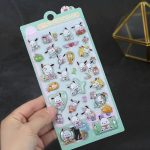 Cute 3D Cartoon Embossed Hollow Stickers Set - Image 7