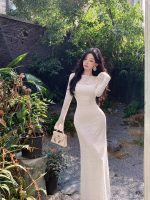 Elegant Lace Midi Dress women - Image 5