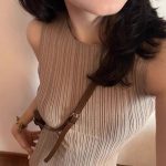 Women's Sleeveless Slim Fit Waist-Cinched Slit Bodycon Maxi Dress