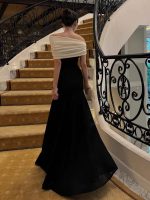 Women’s Color-Block Pleated Off-Shoulder Maxi Dress - Image 3