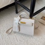 Retro Crocodile-Pattern Small Square Crossbody Bag – Women's Elegant Autumn/Winter Kelly-Style Handbag - Image 17