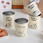 Cute Cat Doodle Stainless Steel Portable Travel Cup - Image 7