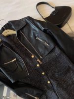 Women’s Black Vintage Short PU Leather Jacket - Image 4