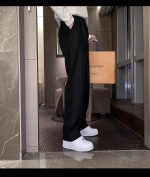 Draped Ice Silk Wide Leg Trousers - Image 7