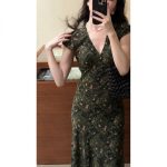 French Green Vintage Floral Maxi Dress - Image 6