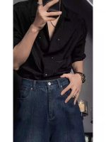 Italian Neapolitan Style Slim Fit Striped Shirt – Men's Light Luxury Long Sleeve Dress Shirt - Image 10