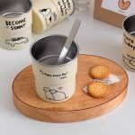 Cute Cat Doodle Stainless Steel Portable Travel Cup - Image 2