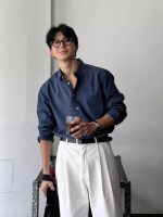 Korean Style Cotton Linen Casual Shirt - Image 8