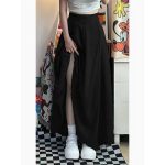Vintage Coffee High-Waisted A-Line Skirt | Hepburn Style  Draped Suit Skirt - Image 7