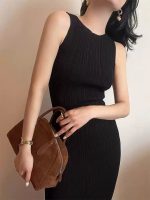 Women's Sleeveless Slim Fit Waist-Cinched Slit Bodycon Maxi Dress - Image 10
