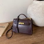 Retro Crocodile-Pattern Small Square Crossbody Bag – Women's Elegant Autumn/Winter Kelly-Style Handbag - Image 15