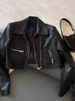 Women’s Black Vintage Short PU Leather Jacket - Image 5