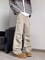 Retro Cargo Paratrooper Wide Leg Workwear Pants for Men - Image 6