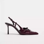 Pointed Toe Slim Strap Mule High Heel Sandals - Image 2