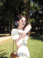 French Style Floral Slit Maxi Dress for Women – Elegant Vacation Look - Image 5