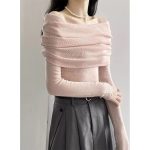 Off-Shoulder Knitted Sweater for Women | Fall New Arrival, Elegant French-Style, High-End Feel Top - Image 8