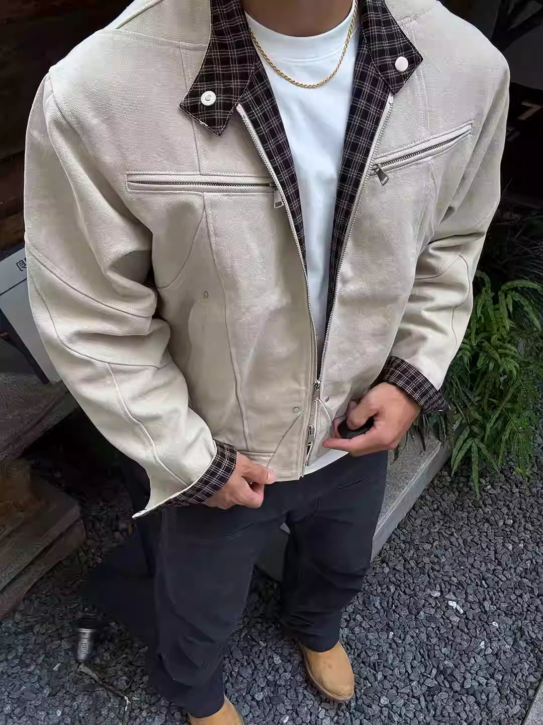 O1CN01VIYf771EnPvUWPxib__4611686018427384332-0-item_pic_jpg_q50_jpg Khaki Retro Harrington Denim Workwear Jacket for Men - Image 1