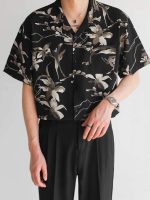 Retro Tie Dye Ice Silk Hawaiian Shirt - Image 4