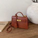 Retro Crocodile-Pattern Small Square Crossbody Bag – Women's Elegant Autumn/Winter Kelly-Style Handbag - Image 19
