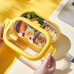 Cute Duck & Bee Stainless Steel Lunch Box 304 Insulated Large Capacity Bento with Compartments - Image 4