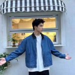 Retro Washed Blue Clean-Fit Denim Jacket for Men