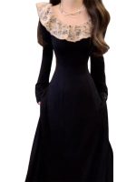 Women’s Elegant Black Knit Maxi Dress - Image 5