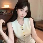 Women's Knitted Summer Vest – Unique Sleeveless Lightweight Trendy Top